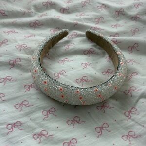 Sparkling White and Pink Headband